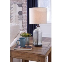 Signature Design By Ashley Bandile Modern Farmhouse 225 Seeded Glass Table Lamp Bronze