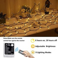 Chuya 300Led Dual Color Changing Christmas Tree Lights,Warm White To Multi Color,End-To-End Plug 9 Modes,105Ft Outdoor Indoor String Lights For Christmas Holidays Party Wedding Decoration