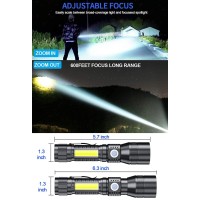 Black Light Uv Flashlight Rechargeable, 3In1 Super Bright Tactical Flashlights Led Uv Black Light &Redlight, 2000Lumen 7Modes, Zoomable, Waterproof Pocket Flashlight For Pet Stains Detection,Camping