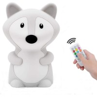 Tekemai Big Size Night Light For Kids Portable Silicone Bedside Lamp Multicolor Light With Touch Control Remote Control Usb