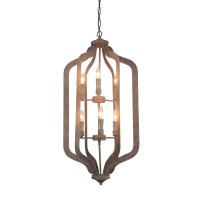 Benjara Bm227722 6 Fixture Metal Frame Chandelier With 2 Tier Lighting, Rustic Bronze