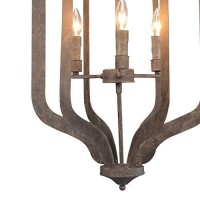 Benjara Bm227722 6 Fixture Metal Frame Chandelier With 2 Tier Lighting, Rustic Bronze