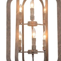 Benjara Bm227722 6 Fixture Metal Frame Chandelier With 2 Tier Lighting, Rustic Bronze