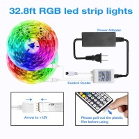 Daybetter Led Strip Lights 32.8Ft Kit With Remote And Power Supply Color Changing