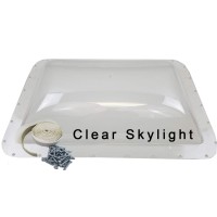 COLOR Clear There will be small marks in middle of skylight from manufacturing process See Photos this is not a defect or crack and does not effect skylight all skylights will have this mark MOUNTING FLANGE DIMENSIONS 17 78 X 26 Predrilled For Easy Mounti