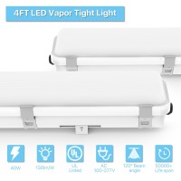 Hyperlite 4Ft 40W Led Vapor Tight Light 130Lmw 5000K Vapor Proof Led Light Fixture Excellent Sealing 100277V Ul Listed Ip65 W