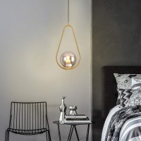 Pendant Lighting Brass Finished Modern Style Kitchen Island Lighting,One Light Glass Globe Pendant Light For Indoor Hanging Light Fixture,Adjustable Length Lamp For Dinning Room Bedroom(Grey)