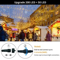 Jmexsuss Christmas String Lights Warm White, 91.5Ft 250 Led Christmas Lights Outdoor Waterproof, 8 Modes Plug In String Lights Green Wire For Tree Wedding Party Garden Patio Decoration