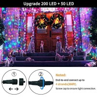 Jmexsuss 8 Modes Christmas Tree Lights Multicolor, 250 Led Multicolor Christmas Lights Indoor, 91.5Ft Green Wire Waterproof Christmas Lights Outdoor For Tree Party Garden Patio Christmas Decoration