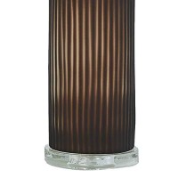 Benjara Hand Carved Glass Body Table Lamp With Fabric Drum Shade, Set Of 2, Black