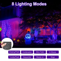 Purple Fairy Lights Solar Outdoor Lights Halloween Decorations, Diwali Solar String Lights 16.4Ft 50 Led, Ip65 Waterproof Solar Lights Outdoor Garden Yard Deck Fence Patio Decor Christmas Decorations