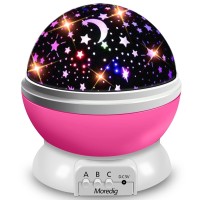 Moredig Baby Projector Night Light For Girls Rotating Star Night Lights Projector For Kids Room Girls Night Light With 8 Color