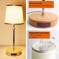 Bedside Lamp With Bluetooth Speaker, Touch Sensor Led Desk Lamp Dimmable, With Alarm Clock, Modern Small Desk Lamp, With Fast Usb Charging Port, Very Suitable For Bedroom, Living Room, Office