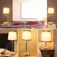 Bedside Lamp With Bluetooth Speaker, Touch Sensor Led Desk Lamp Dimmable, With Alarm Clock, Modern Small Desk Lamp, With Fast Usb Charging Port, Very Suitable For Bedroom, Living Room, Office