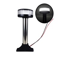 Pactrade Marine Boat Fixed Base Stern Light Anchor Light All Round White Led Marine Pole Uscg 2 Nm For Yacht Pontoon And Fishing