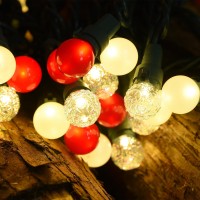 Lycklig Globe String Lights, Fairy Lights Plug In 19Ft Christmas Lights 70Led Pearlized Glass Bulbs Multicolor Outdoor Indoor String Lights Ul Certified Christmas Lights For Bedroom Party Tree Decor