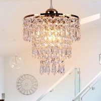 Frixchur Small Gold Chandeliers Flush Mount Chandeliers Ceiling Lights For Girls Bedroom Modern Raindrop Crystal Hanging Light F