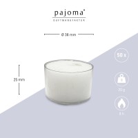 Pajoma Tea Lights Unscented Pack Of 50 Burning Time 8 Hours In Plastic Bowl Tea Lights Gastro