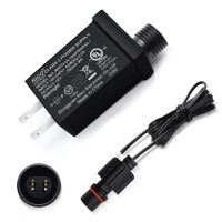 12V 0.75A Class 2 Power Supply, 9W Ip44 Waterproof Led Low Voltage Transformer With Us Plug, For Indoor/Outdoor String Lights, Christmas Decorations, Halloween Inflatables