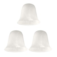 Anmytek 3 Pack Bell Shaped Alabaster Glass Lamp Shade, Lighting Fixture Accessory Lampshade Glass Replacement With 1-5/8-Inch Opening Fitter, A00043