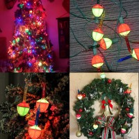 Romasaty Christmas Bubble Lights Set 11Ft Vintage Christmas Bubble String Lights 8 Color Bulbs With Multicolor Traditional Bub