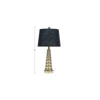 Creative Co-Op Metal Conical Table Lamp, Brushed Brass