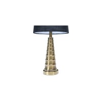 Creative Co-Op Metal Conical Table Lamp, Brushed Brass