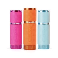 Luxpro Bright 40 Lumen Gels Led Flashlight - Features Fun Colors And Glow-In-The-Dark Rubber Grip With A Matching Wrist Lanyard - Batteries Included - Pack Of 3 - Pink, Orange, Teal