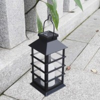 Aicoofest Solar Lanterns Outdoor Hanging Solar Powered Candle Table Lights Decorative Lantern For Outside Waterproof Flameless Led Candles Garden Table Patio