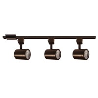 Wac Lighting, Charge Led 10W Energy Star 3 Light Track Kit With Floating Canopy Feed And 4Ft Track With End Caps 3000K In Dark Bronze