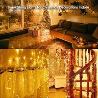 Kiflytooin Led Christmas Lights Outdoor Christmas Decorations Hanging Lights 400Led 8 Modes 75 Drops, Outdoor Indoor Fairy String Lights For Party, Holiday, Wedding Decorations (Warm White)