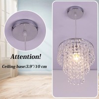 Frixchur Mini Crystal Chandelier Lighting Fixture Flush Mount Ceiling Light Shade Chrome Lampshade Crystal Pendant Light For Hal