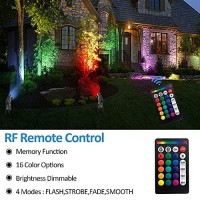 Led Landscape Lighting,12W Bluetooth App Control 24V Rgb Color Changing Low Voltage Landscape Lights With Transformer,Ip66 Waterproof Outdoor Led Spot Flood Light For Party/Tree/Christmas/Pathway