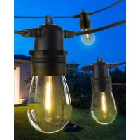 Dge Outdoor Long Led String Lights 96Ft Patio String Light Shatterproof & Waterproof Ip65, 18 Awg Ul Listed Wire Bright String Light For Patio, Backyard, Gazebo, Porch, Wedding Party