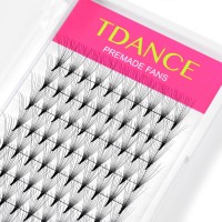 Tdance Eyelash Extensions 12D Superior Lash Extensions Premade Fans Russion Volume Fans C Curl 007 Thickness Middle Stem 11Mm Mi