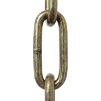 Rch Hardware Ch-S59-06-Ab-3 Steel Chandelier Chain, Antique Brass (3 Feet)