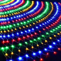 Twinkle Star 360 Leds Christmas Net Lights, 12Ft X 5Ft 8 Modes Low Voltage Connectable Mesh Fairy String Lights For Xmas Trees, Bushes, Wedding, Party, Outdoor Garden Decorations (Multicolor)