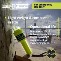 Acr Resqflare Electronic Distress E-Flare And Flag, Uscg Approved Replacement For Pyrotechnic Flares - Acr 3966