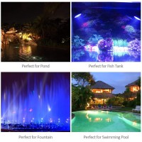 Zhgservu Pond Lights Underwater Fountain Light 35W Color Changing Submersible Spotlight With 36Led Bulbs Underwater Light Wate