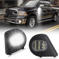 2Pcs LED Side Mirror Puddle Light Lamp Assembly For 20102019 Dodge Ram 1500 2500 3500 4500 5500 6000K Diamond White Features Brighter Than Stock Light Builtin 18 SMD LEDs super bright light output maximum ground passenger and driver side illumination avoi