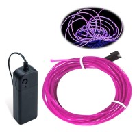 El Wire Purple Maxlax 98Ft3M Portable Battery Pack Neon Lights Strip 360