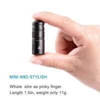 220 Lumens Tiny Micro Usb Rechargeable Mini Keychain Flashlight Ipx8 Waterproof