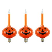 Novelty Lights 7 Light Halloween Pumpkin Bubble Light Set Orange Liquid 7 Feet