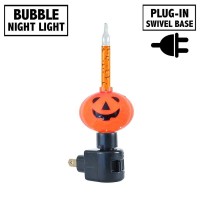 Novelty Lights Halloween Pumpkin Bubble Light Night Light Orange Liquid