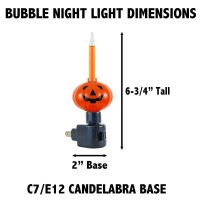 Novelty Lights Halloween Pumpkin Bubble Light Night Light Orange Liquid