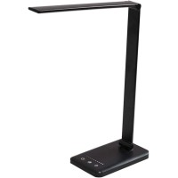 White Crown Led Desk Lamp Table Lamp Dimmable Reading Lamp With Usb Charging Port 5 Lighting Modes 5 Brightness Levels, Sensitive Control, 3060 Min Auto Timer, Eye-Caring Office Lamp (Black 10)