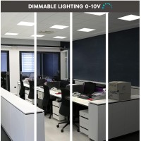 2X2 Ft Led Light Flat Panel, 20/30/40W, Color Temperature Selectable 3K | 4K | 5K, Dimmable Recessed Drop Ceiling Lights, 2500/3750/5000 Lumens, Lay In Fixture For Office, 120-277V, Ul Dlc(6 Pack)