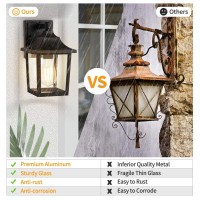 Outdoor Wall Lights, Black Outdoor Light Fixtures Wall Mount Porch Lights, Exterior Light Fixtures Outdoor Sconce With Matte Finish, E26 Base, Anti Rust Modern Wall Lantern For Entryway, Garage, Patio