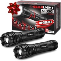 Gearlight S1050 Led Flashlight High Lumens - Flashlights For Camping, Hiking, Dog Walking - Powerful Emergency Flashlights With 3 Modes For Outdoor Use - Bright Flashlight With Zoomable Beam