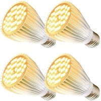 Milyn 4 Pack Led Grow Light Bulb 30W Full Spectrum Plant Light Bulb Warm Led Grow Lights For Indoor Plants Vegetables Flowers